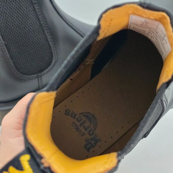 Dr. Martens | 2976 smooth black leather chunky slip-on Chelsea boots | WMS 9 - Picture 7 of 11